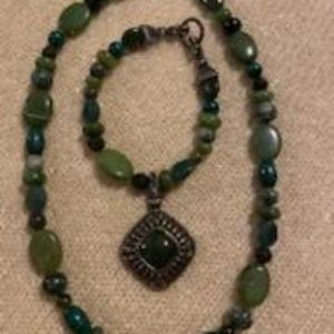 Vintage Silver necklace with bracelet